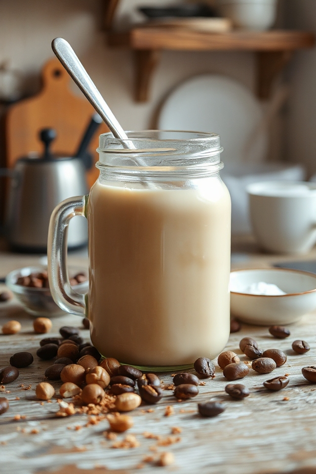 homemade creamy hazelnut creamer